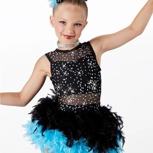 Weissman Black and Blue Starry Kids Dance Costume